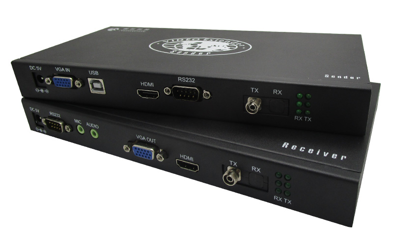 VHD-3UVA(VGA&USB&RS232&音频&麦克光纤传输20KM)
