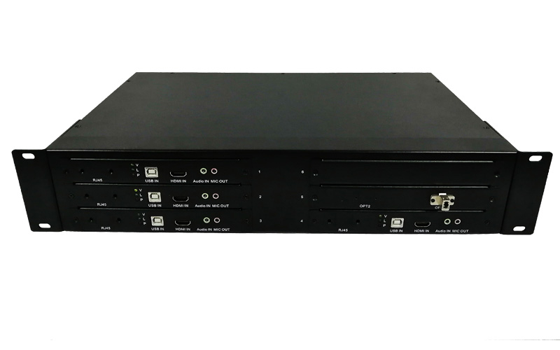 L3-2U(一芯光纤传输4路HDMI/DVI/VGA视频+USB2.0+音频+麦克信号)