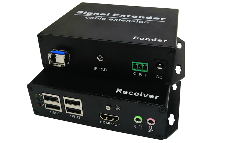 UVOL-5HUAS(HDMI+USB2.0+双向音频+双向RS232+红外)光纤高速传输20KM