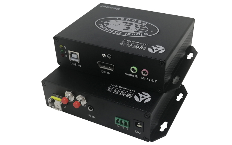 UDO-5HUAS(DP转HDMI+USB2.0+双向音频+双向RS232+红外)光纤高速传输20KM