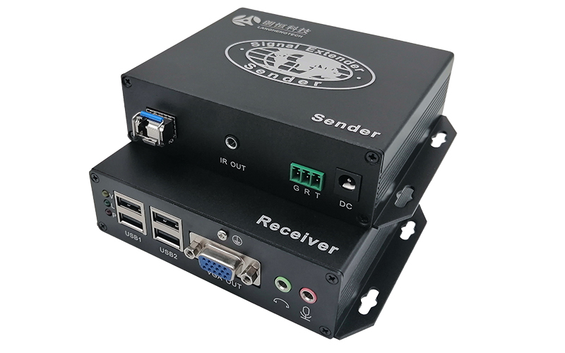 UVO-3VUAS(VGA+USB2.0+双向音频+双向RS232+红外)光纤高速传输20KM