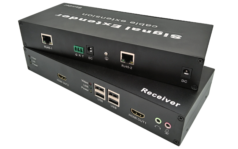 IPHE2A-120U(AS)-(2P)（双屏HDMI+双向音频+USB2.0+RS232 KVM延长120米）